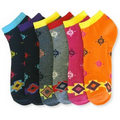 Ladies Ankle Socks Aztec Design, 9-11